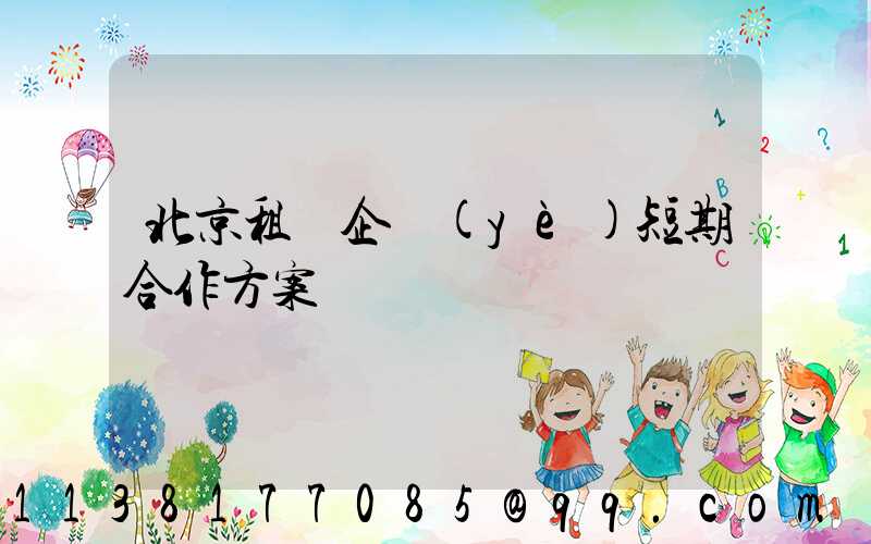 北京租車企業(yè)短期合作方案