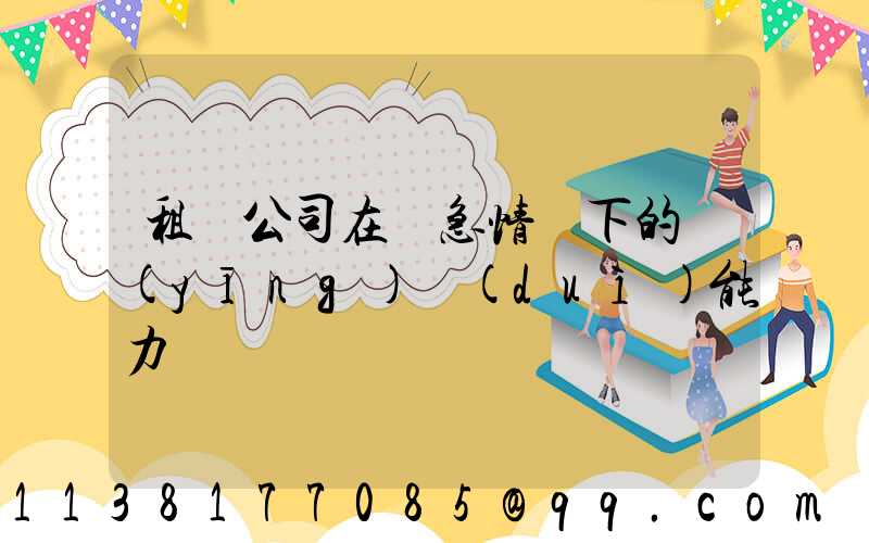 租車公司在緊急情況下的應(yīng)對(duì)能力